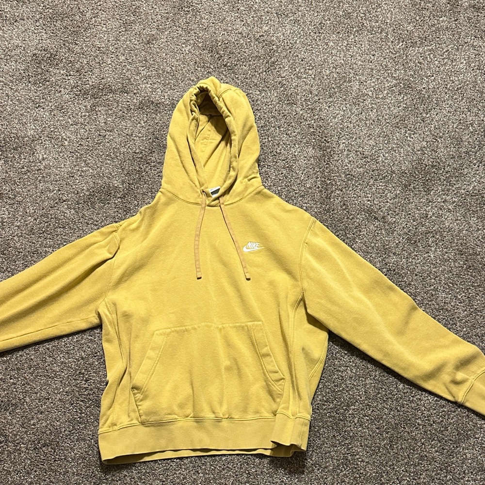 Nike Mustard Yellow Pullover Hoodie